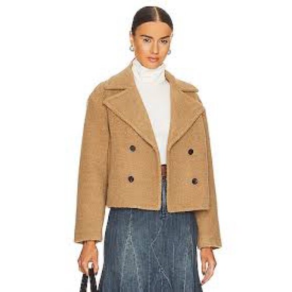 Theory Faux Fur Peacoat Teddy Fleece - Picture 1 of 6
